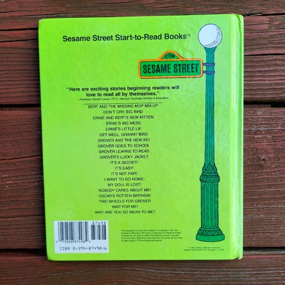 VINTAGE 1985 Sesame Street Grover Learns to Read Start-to-Read Children's Book - Picture 8 of 8